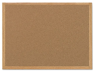 MasterVision® Value Cork Board with Oak Frame,  36 x 48, Natural