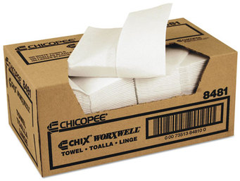 Chix® Worxwell® General Purpose Towels,  13 x 15, White, 100/Carton