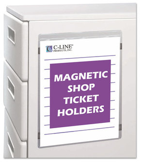 C-Line® Magnetic Shop Ticket Holder,  Super Heavy, 50", 9 x 12, 15/BX