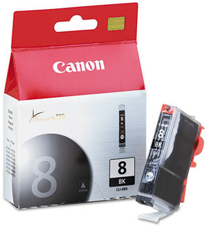 Canon® CLI8 4-Color Multipack, CLI8BK, CLI8C, CLI8G, CLI8M, CLI8R, CLI8Y Ink Tank,  Black