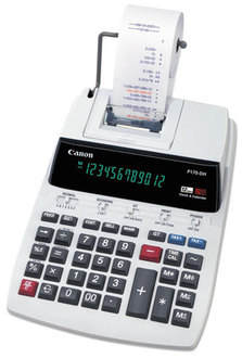 Canon® P170DH 12-Digit Printing Calculator,  Black/Red Print, 2.3 Lines/Sec