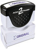 A Picture of product COS-035572 ACCUSTAMP2® Pre-Inked Shutter Stamp with Microban®,  Blue, ORIGINAL, 1 5/8 x 1/2