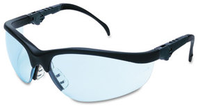 Crews® Klondike® Plus Safety Glasses,  Black Frame, Light Blue Lens