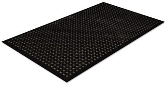 Crown Safewalk-Light™ Heavy-Duty Anti-Fatigue Mat,  Rubber, 36 x 60, Black