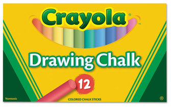 Crayola® Colored Drawing Chalk,  12 Assorted Colors 12 Sticks/Set