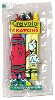 Crayola® Classic Color Pack Crayons,  Cello Pack, 4 Colors, 4/Pack, 360 Packs/Carton