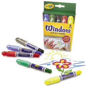 Crayola® Washable Window Crayons,  5/Set
