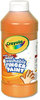 A Picture of product CYO-551316036 Crayola® Washable Fingerpaint,  Orange, 16 oz