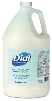 Liquid Dial® Antimicrobial Soap with Moisturizers and Vitamin E,  1gal Bottle, 4/Carton