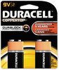 A Picture of product DUR-MN1604B2Z Duracell® CopperTop® Alkaline Batteries with Duralock Power Preserve™ Technology,  9V, 2/Pk