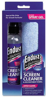 Endust® for Electronics LCD/Plasma Cleaning Gel Spray,  6oz, Pump Spray w/Microfiber Cloth