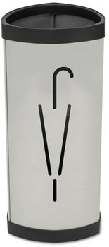 Alba™ Triangular Umbrella Stand Steel, 10.25w x 10.25d 23.67h, Silver/Black