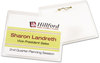 A Picture of product AVE-74549 Avery® Name Badge Holder Kits with Inserts Pin-Style Laser/Inkjet Insert, Top Load, 3.5 x 2.25, White, 100/Box