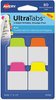 A Picture of product AVE-74763 Avery® Ultra Tabs® Repositionable Mini Tabs: 1" x 1.5", 1/5-Cut, Assorted Colors, 80/Pack