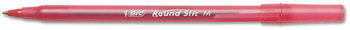 BIC® Round Stic™ Xtra Precision & Xtra Life Ballpoint Pen,  Red Ink, 1mm, Medium, Dozen
