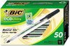 A Picture of product BIC-GSME509BK BIC® Ecolutions® Round Stic® Ballpoint Pen,  Black Ink, 1mm, Medium, 50/Pack