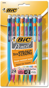 BIC® Mechanical Pencil Xtra Strong,  0.9mm, Assorted, 24/Pack