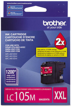 Brother LC103BK-LC107BK Ink LC105M Innobella Super High-Yield 1,200 Page-Yield, Magenta