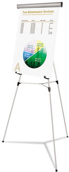 MasterVision®  Telescoping Tripod Display Easel,  Adjusts 38" to 69" High, Metal, Silver