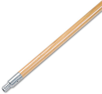Boardwalk® Metal Tip Threaded Hardwood Broom Handle,  1" Dia x 60" Long
