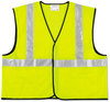 A Picture of product CRW-VCL2SLXL2 MCR™ Safety Luminator™ Class 2 Safety Vest,  Fluorescent Lime w/Silver Stripe, Polyester, 2X