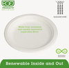 A Picture of product ECO-EPP016 Renewable Molded Fiber Plates, 6" dia, Natural White, 1,000/Carton