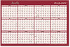 A Picture of product AAG-A152 AT-A-GLANCE® Reversible Horizontal Erasable Wall Planner 48 x 32, Assorted Sheet Colors, 12-Month (Jan to Dec): 2025