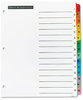 A Picture of product AVE-11675 Office Essentials™ Table 'n Tabs® Dividers 15-Tab, 1 to 15, 11 x 8.5, White, Assorted Set