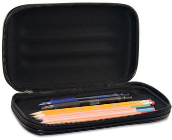 Innovative Storage Designs Large Soft-Sided Pencil Case,  Fabric with Zipper Closure, Black