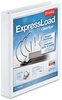 A Picture of product CRD-49110 Cardinal® ExpressLoad™ ClearVue™ Locking D-Ring Binder,  1 1/2" Cap, 11 x 8 1/2, White