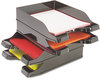 A Picture of product DEF-63904 deflecto® Docutray® Multi-Directional Stacking Tray Set,  Two Tier, Polystyrene, Black