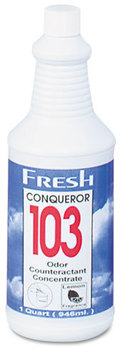 Fresh Products Conqueror 103 Odor Counteractant Concentrate,  Lemon, 32oz Bottle, 12/Carton