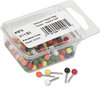 A Picture of product GEM-MTA GEM Map Tacks,  Plastic, Assorted, 3/8", 100/Box