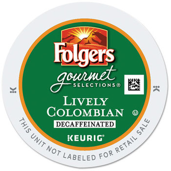 Folgers® Gourmet Selections™ Lively Colombian Coffee K-Cups®,  Decaf, 24/Box