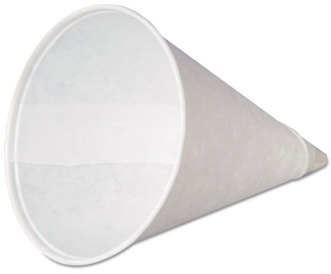 Genpak 200 Count 4 oz Lot of 2 Disposable White Rolled Rim Paper Cone Cups
