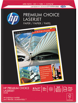 HP Premium Choice LaserJet Paper,  98 Brightness, 32lb, 8-1/2x11, White, 500 Shts/Rm