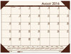 A Picture of product HOD-012541 House of Doolittle™ EcoTones® 100% Recycled Academic Desk Pad Calendar 18.5 x 13, Cream Sheets, Brown Corners, 12-Month (Aug to July): 2024 2025