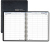 A Picture of product HOD-28202 House of Doolittle™ Four-Person Group Practice Daily Appointment Book 11 x 8.5, Black Cover, 12-Month (Jan to Dec): 2024