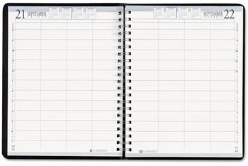 House of Doolittle™ Four-Person Group Practice Daily Appointment Book Executive Series 11 x 8.5, Black Hard Cover, 12-Month (Jan to Dec): 2024