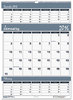 A Picture of product HOD-342 House of Doolittle™ Bar Harbor 100% Recycled Wirebound Three-Months-per-Page Wall Calendar 3-Months-per-Page 12 x 17, White/Blue/Gray Sheets, 14-Month (Dec-Jan): 2023-2025