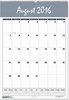 A Picture of product HOD-352 House of Doolittle™ Bar Harbor 100% Recycled Wirebound Monthly Wall Calendar Academic Year 12 x 17, White/Blue Sheets, 12-Month (Aug-July): 2025-2026