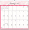 A Picture of product HOD-3671 House of Doolittle™ Breast Cancer Awareness 100% Recycled Monthly Wall Calendar Artwork, 12 x White/Pink/Gray Sheets, 12-Month (Jan-Dec): 2024