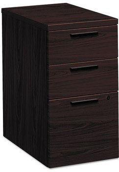 HON® 10500 Series™ Mobile Pedestal File Left or Right, 3-Drawers: Box/Box/File, Legal/Letter, Mahogany, 15.75" x 22.75" 28"