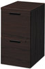 A Picture of product HON-105104NN HON® 10500 Series™ Mobile Pedestal File Left or Right, 2 Legal/Letter-Size Drawers, Mahogany, 15.75" x 22.75" 28"