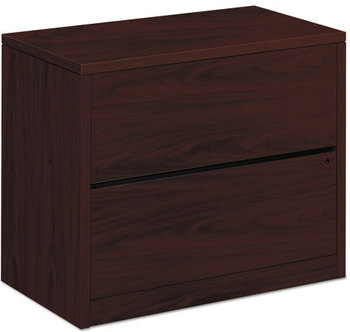 HON® 10500 Series™ Lateral File 2 Legal/Letter-Size Drawers, Mahogany, 36" x 20" 29.5"