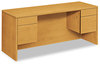A Picture of product HON-10565CC HON® 10500 Series™ Kneespace Credenza With 3/4-Height Pedestals, 60w x 24d 29.5h, Harvest