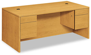 HON® 10500 Series™ Double Pedestal Desk 3/4-Height Left and Right: Box/File, 72" x 36" 29.5", Harvest