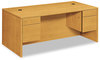 A Picture of product HON-10593CC HON® 10500 Series™ Double Pedestal Desk 3/4-Height Left and Right: Box/File, 72" x 36" 29.5", Harvest