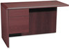 A Picture of product HON-10716LNN HON® 10700 Series™ "L" Workstation Return with Three-Quarter Height Pedestal on Left 3/4 48w x 24d 29.5h, Mahogany