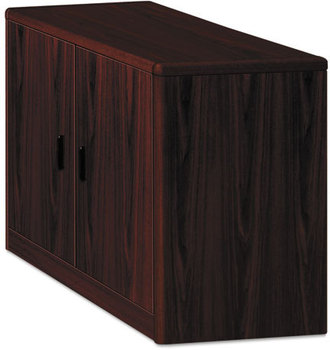 HON® 10700 Series™ Locking Storage Cabinet 36w x 20d 29.5h, Mahogany